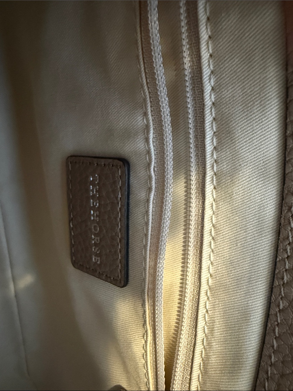 The Horse Taupe (brown) Pebbled Leather Crossbody Bag - Picture 3 of 4